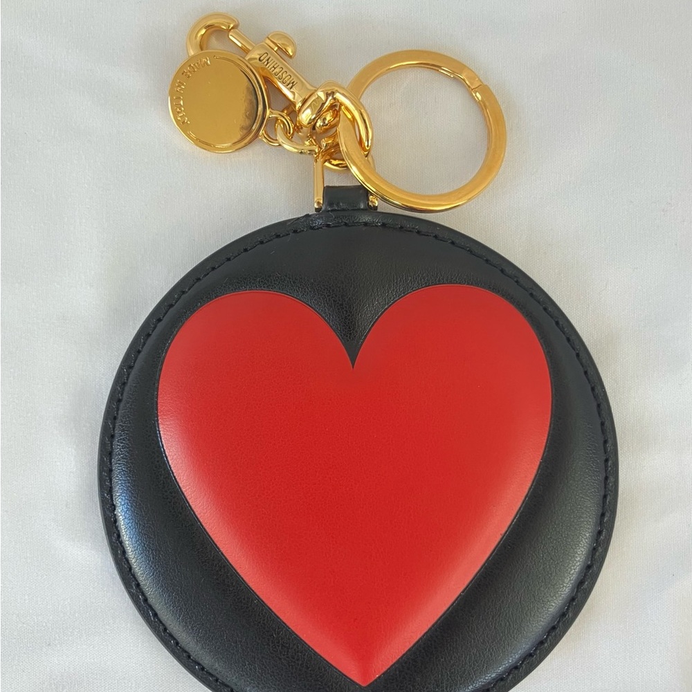 Moschino Heart Leather Purse / Key Charm – 2025 British Vogue Advent – New